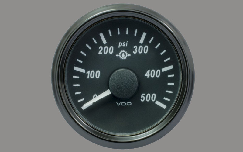 VDO SingleViu Gear Oil Pressure Gauge 500PSI